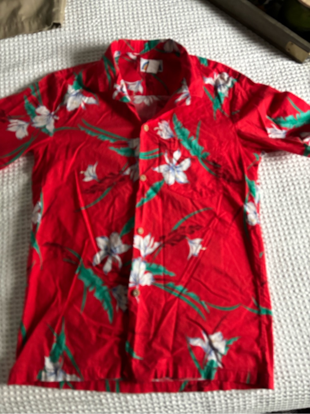 Paradise Found Hawaii Red Floral Aloha Shirt